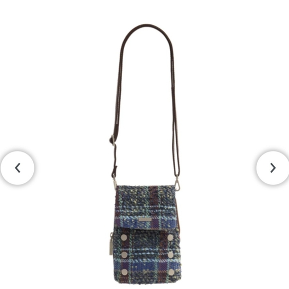 Hammitt VIP Mobile Crossbody, Woven Waltz and Brushed Silve